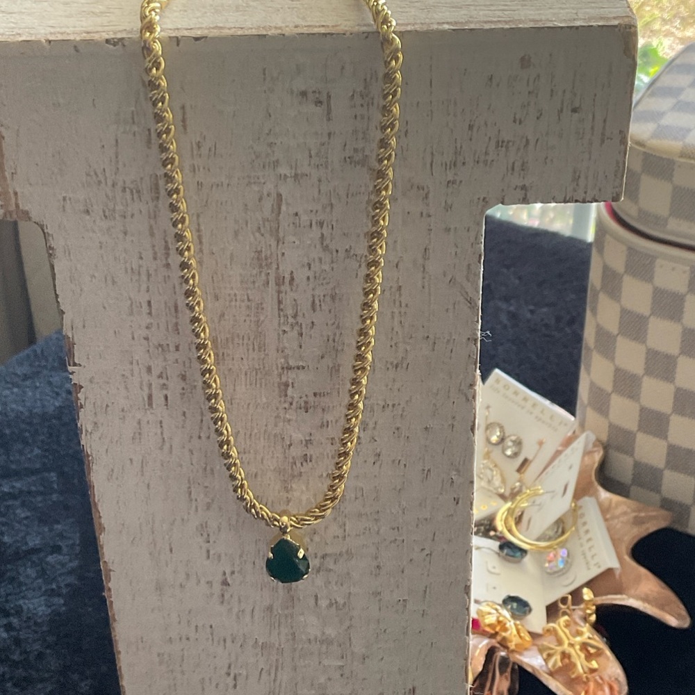 Sorrelli Palace Green Gold Necklace Pendant